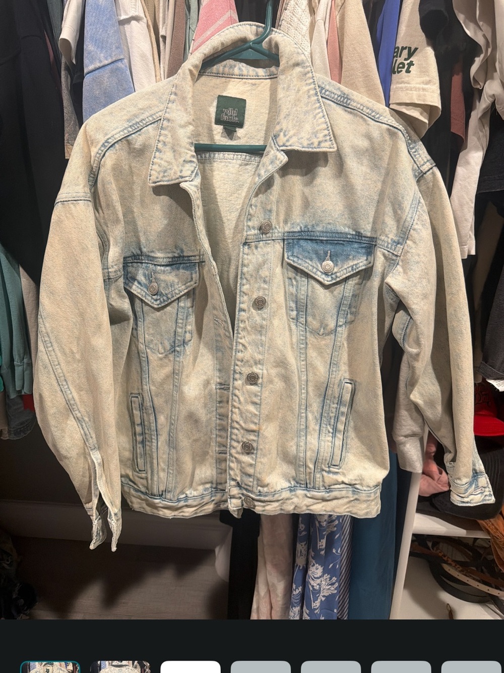 wild fable Light Blue Washed Denim Jacket